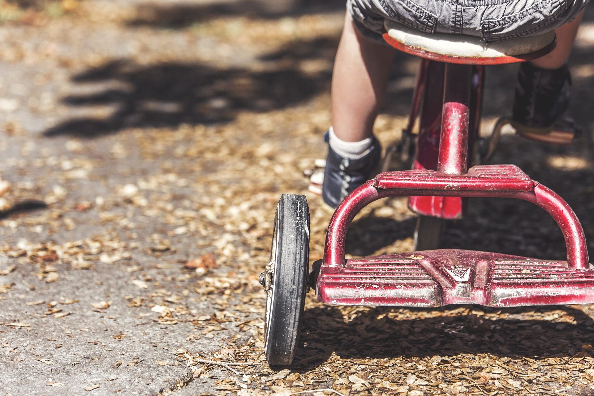 niño triciclo hojas suelo cuentas infantiles recurso bbva