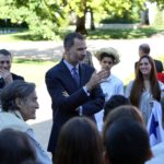 Participantes de la Ruta BBVA en la audiencia con rey el Felipe VI en el Palacio de la Zarzuela