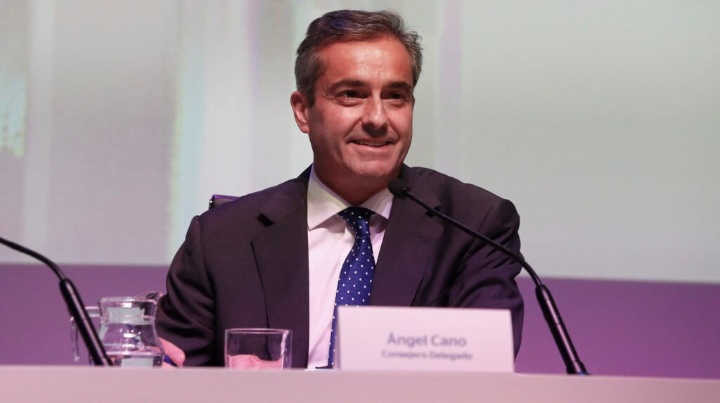 Ángel Cano, consejero delegado de BBVA. durante la presentación de resultados del primer trimestre de 2015