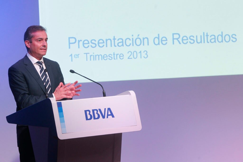 Fotografía de Ángel Cano, consejero delegado BBVA en presentación resultados 1T13