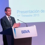 Fotografía de Ángel Cano, consejero delegado BBVA en presentación resultados 1T13