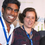 aja Palaniappan y Rola Abou Rahme de Origin Markets, junto con Leanne Kemp, fundadora de Everledger-BBVA