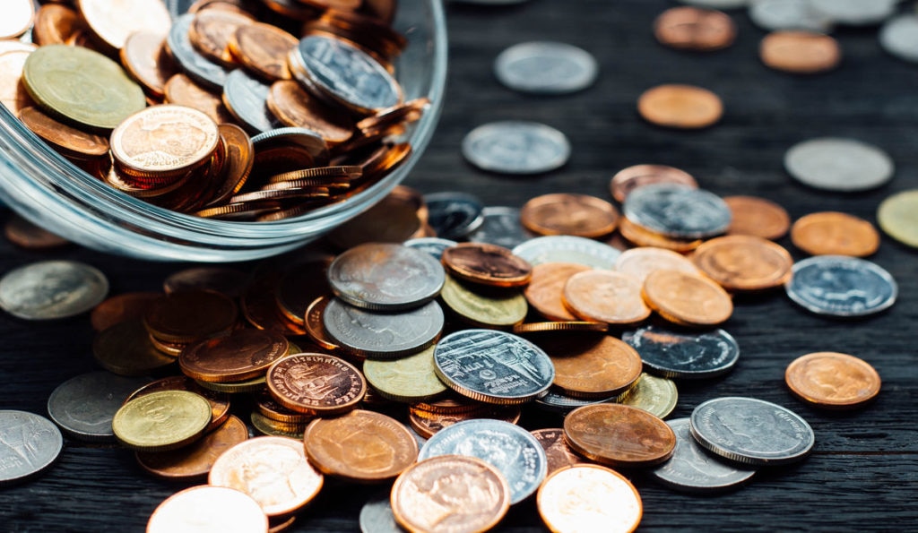 Thai Baht Coins and money background Thai Baht Coins and money background