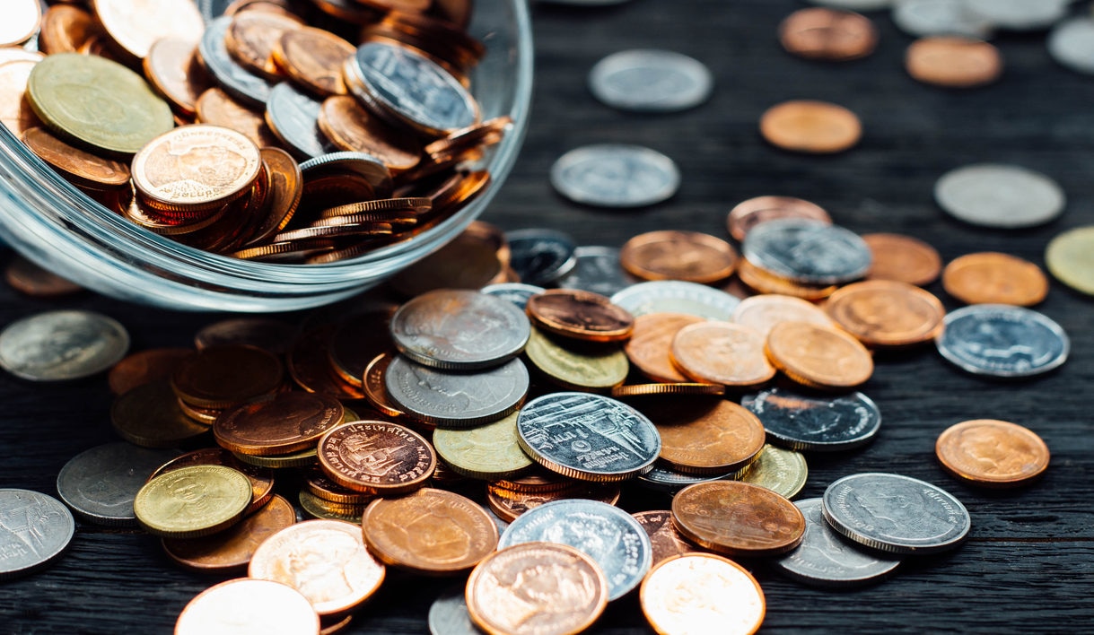 Thai Baht Coins and money background Thai Baht Coins and money background