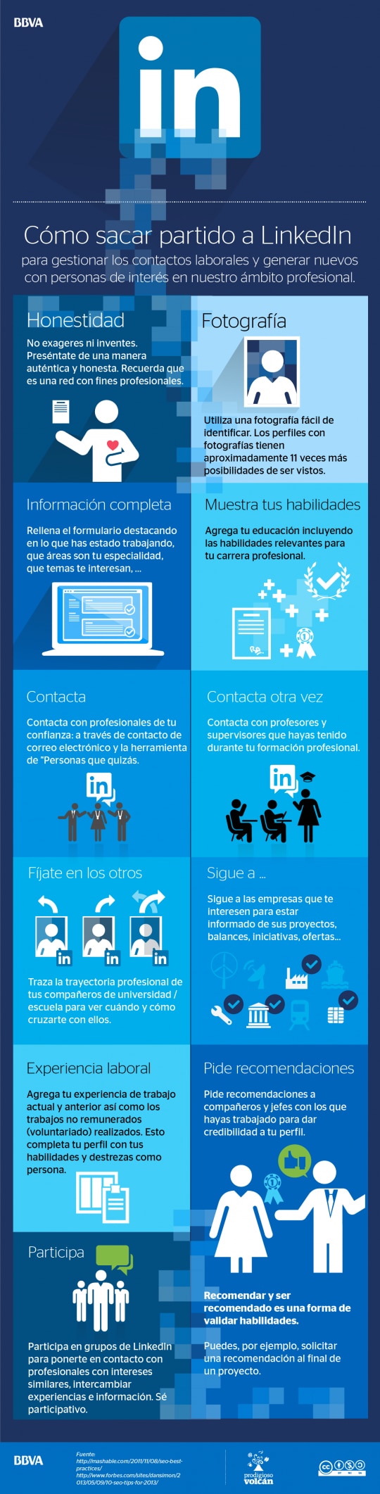 Cómo sacar partido a LinkedIn de BBVA Infografía Cómo sacar partido a LinkedIn de BBVA