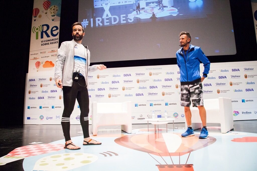Chema Martínez durante su ponencia en iRedes #nopiensescorre Chema Martínez durante su ponencia en iRedes #nopiensescorre