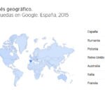 Gráfico de Google Trends sobre el interés geográfico que genera el término 'Garbiñe Muguruza'