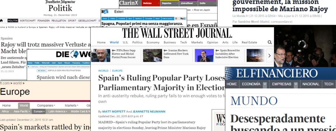 Así ve la prensa internacional las elecciones de España Así ve la prensa internacional las elecciones de España