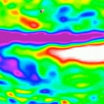 Fotografía del mapa de influencia de El Niño en 1997. BBVA. Recurso