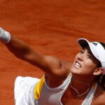 Fotografía Garbiñe Muguruza durante un partido de Roland Garros 2015