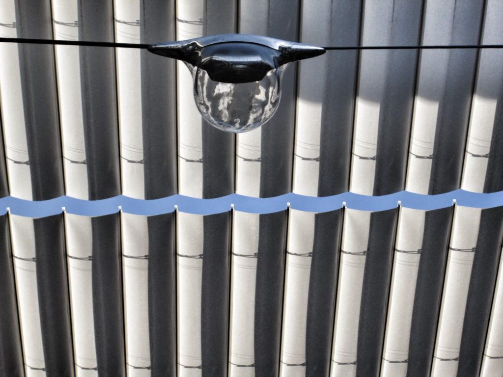 Lámparas diseñadas por Herzog&de Meuron para las calles de la Ciudad BBVA Fotografía de las lámparas diseñadas por Herzog&de Meuron para las calles de la Ciudad BBVA