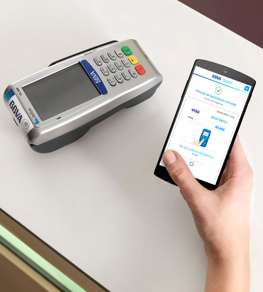 Recurso BBVA Wallet, NFC, contactless, TPV, pago móvil Recurso BBVA Wallet, NFC, contactless, TPV, pago móvil