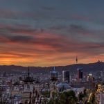 Fotografía de la vista de Barcelona desde Montjuic