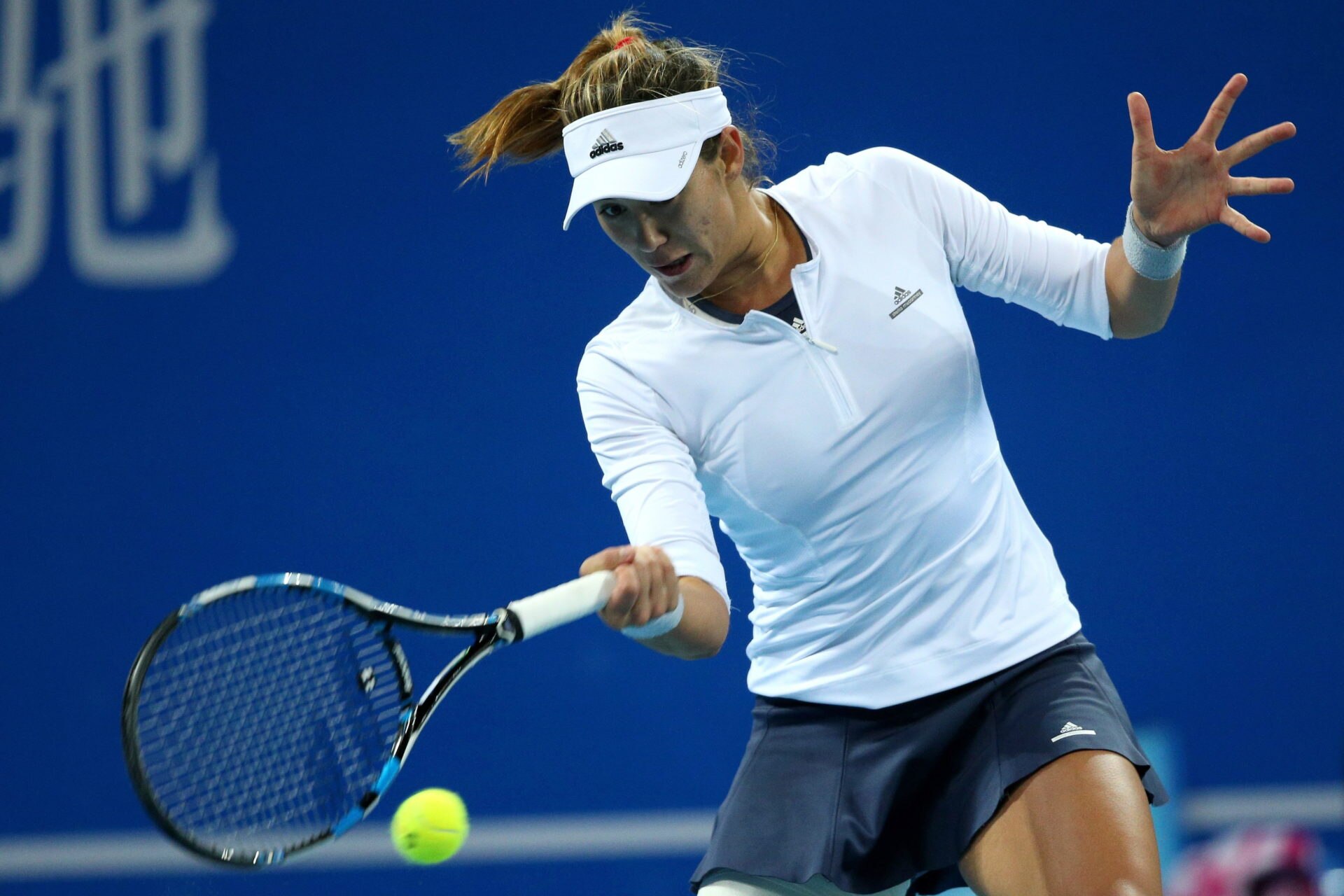 Fotografía Garbiñe Muguruza durante un partido en el torneo de Tokyo 2015