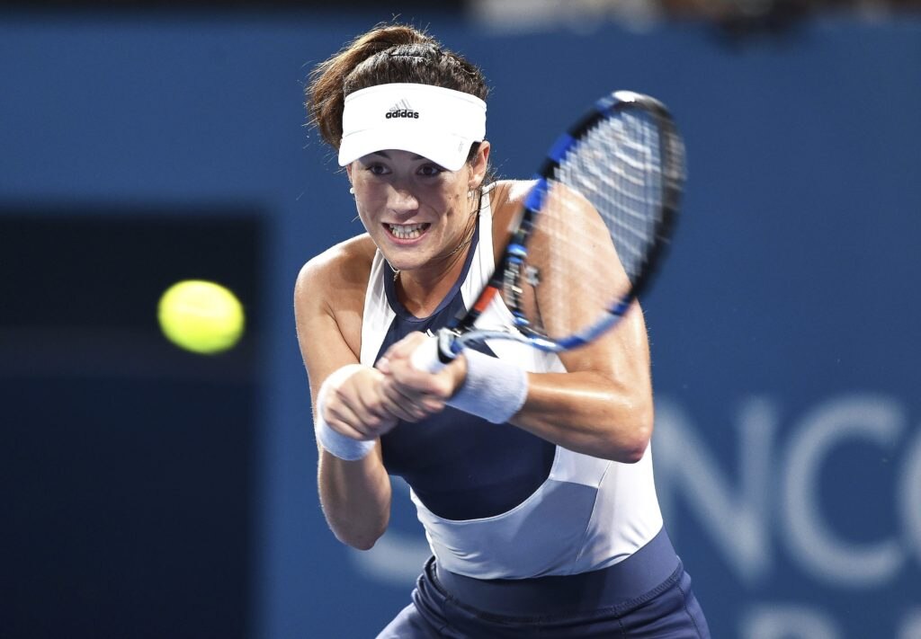 Garbiñe Muguruza en el partido de primera ronda en Brisbane contra Varvara Lepchenko (2016) Fotografía Garbiñe Muguruza en el partido de primera ronda en Brisbane contra Varvara Lepchenko