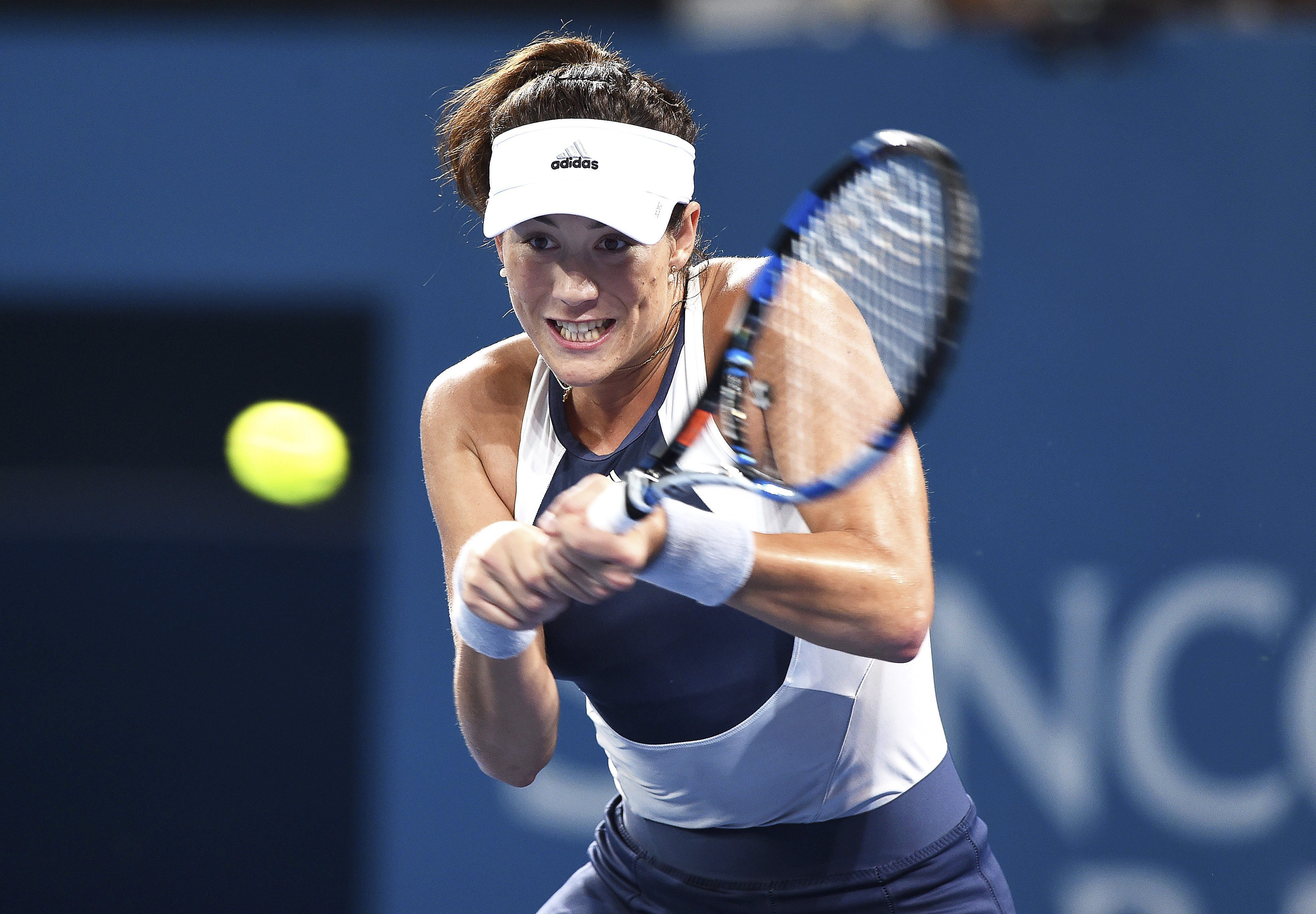 Garbiñe Muguruza en el partido de primera ronda en Brisbane contra Varvara Lepchenko (2016) Fotografía Garbiñe Muguruza en el partido de primera ronda en Brisbane contra Varvara Lepchenko