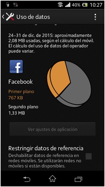 FaceBook es una de las apps que más datos consume.