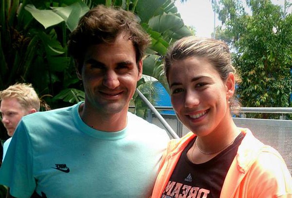 Foto: Garbiñe Muguruza y Roger Federer