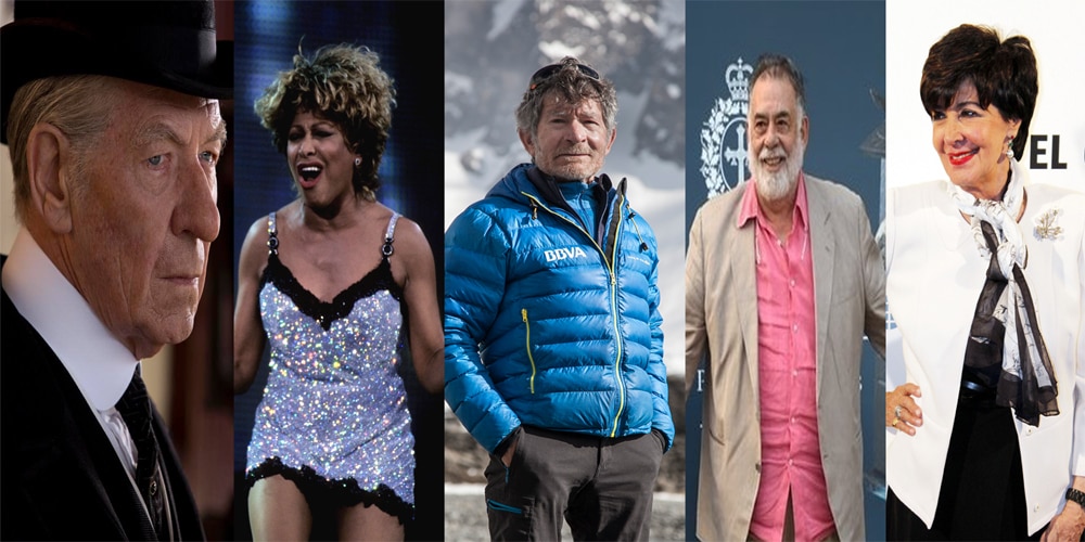 Ian McKellen, Tina Turner, Carlos Soria, Francis Ford Coppola y Concha Velasco Fotografía: Ian McKellen, Tina Turner, Carlos Soria, Francis Ford Coppola y Concha Velasco