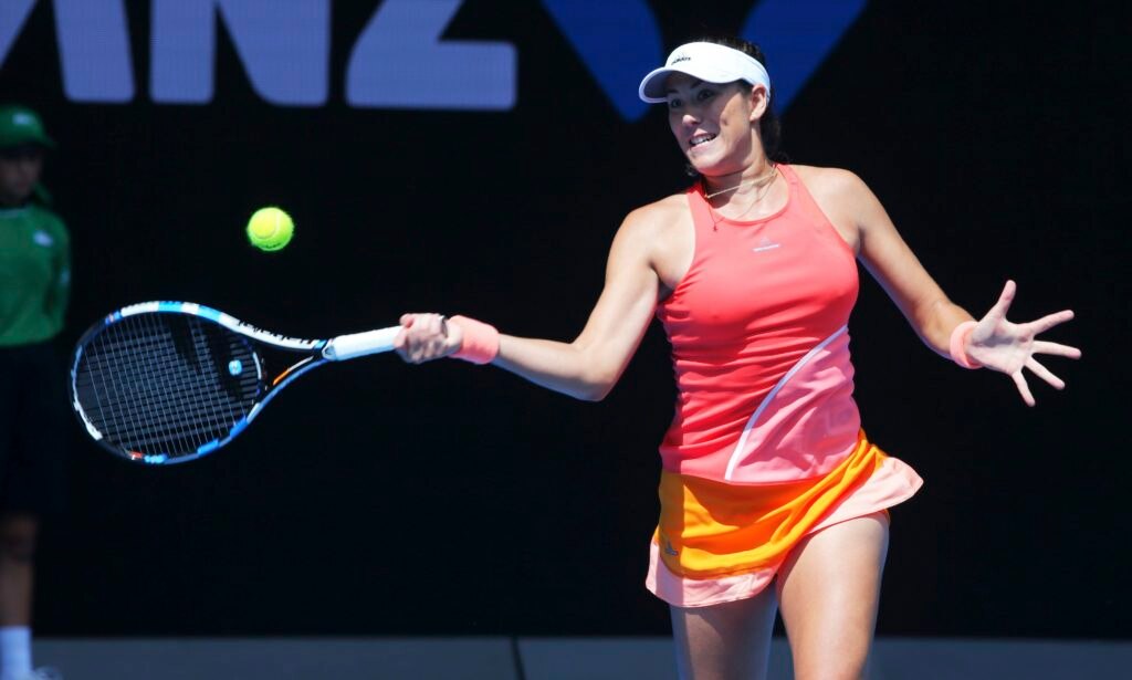 Garbine Muguruza de España en acción contra Anett Kontaveit de Estonia durante la primera del Abierto de Tenis de Australia en Melbourne (Australia). El Abierto de Tenis de Australia se lleva a cabo desde el 18 de enero hasta el 31 de enero. Garbine Muguruza de España en acción contra Anett Kontaveit de Estonia durante la primera del Abierto de Tenis de Australia en Melbourne (Australia). El Abierto de Tenis de Australia se lleva a cabo desde el 18 de enero hasta el 31 de enero.