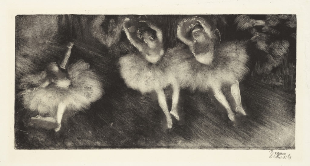 Imagen de la obra Three Ballet Dancers de Edgar Degas