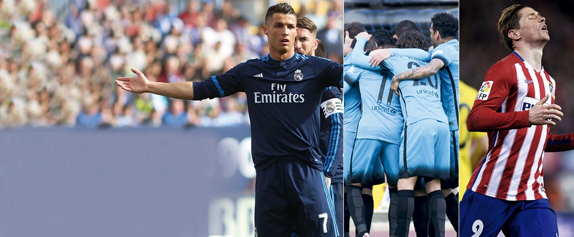 La lucha por la Liga BBVA entre Real Madrid, Barcelona y Atlético La lucha por la Liga BBVA entre Real Madrid, Barcelona y Atlético