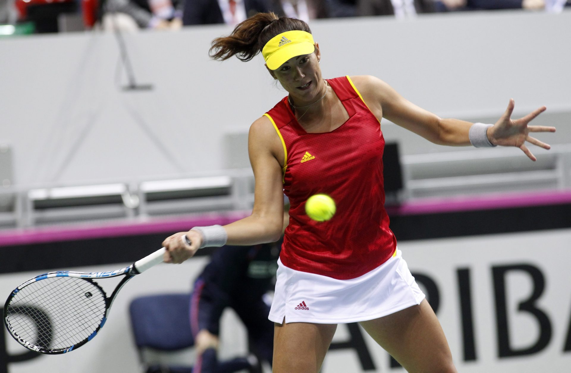 Fotografía Garbiñe Muguruza durante el segundo partido de Copa Federación frente a Serbia