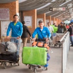 Carlos Soria y la Expedición BBVA a su llegada al aeropuerto de Katmandú