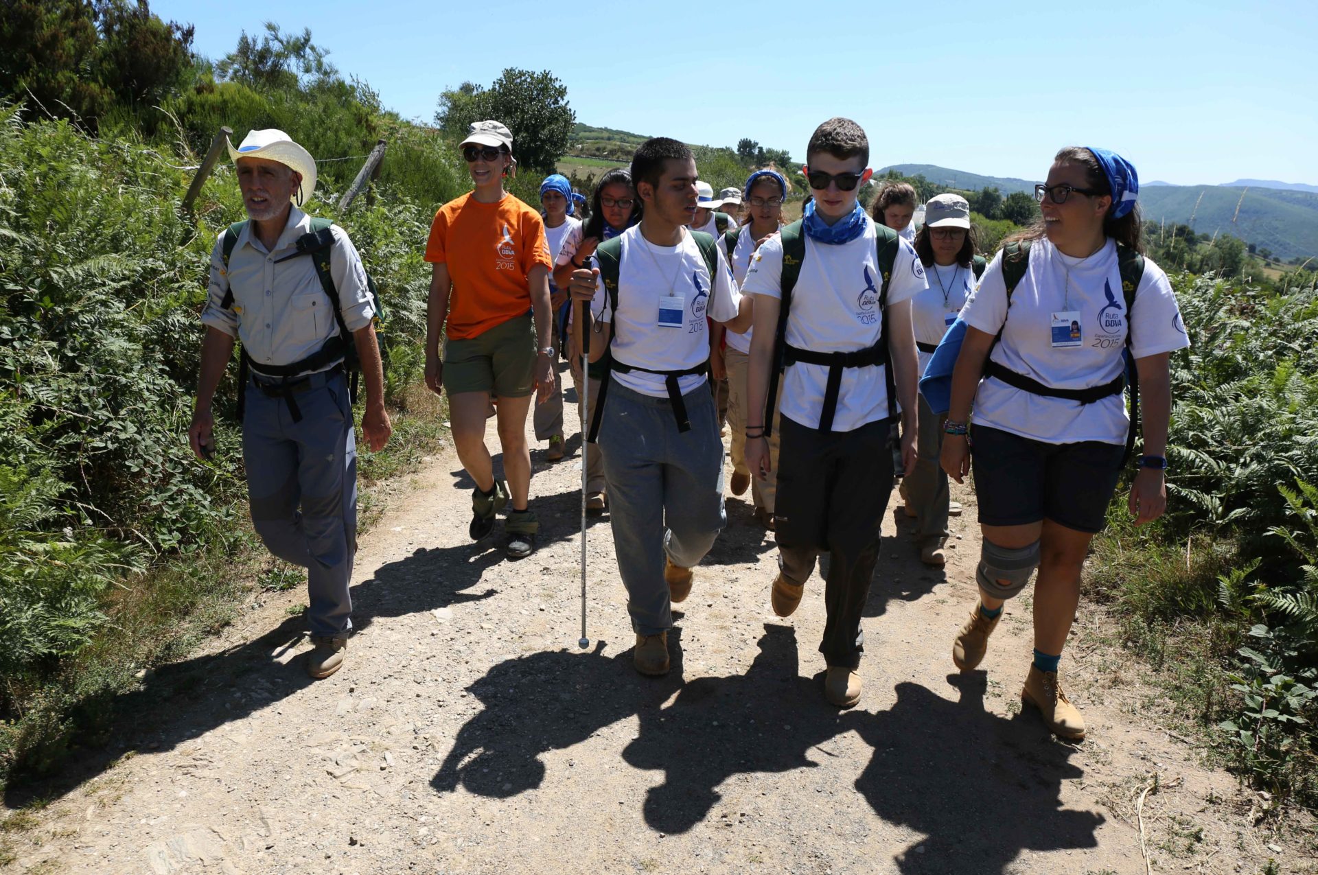 Fotografía: Ruta BBVA 2015 en una etapa del camino de Santiago