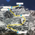 Mapa de la ruta al Annapurna (Expedición BBVA Carlos Soria 2016)