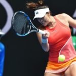 Garbiñe Muguruza, durante un partido en la presente temporada 2016