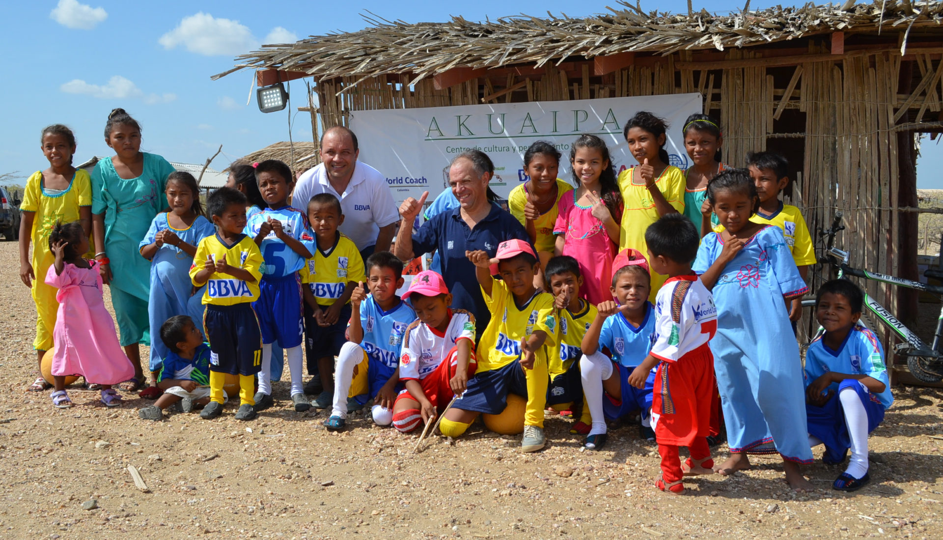 Fotografía del proyecto con la comunidad wayú.