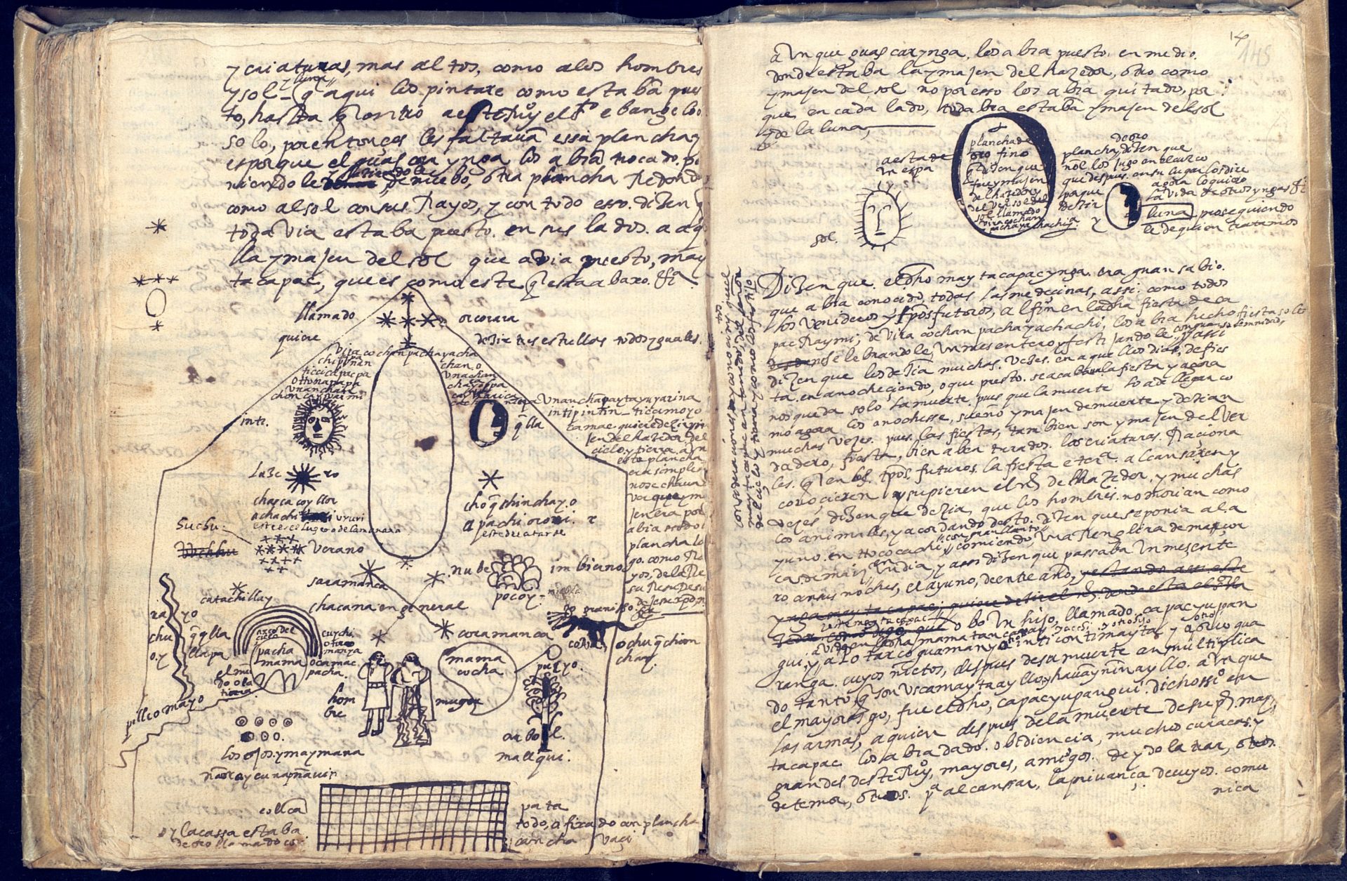 Fotografía de un libro de anotaciones del Inca Garcilaso de la Vega- BNE