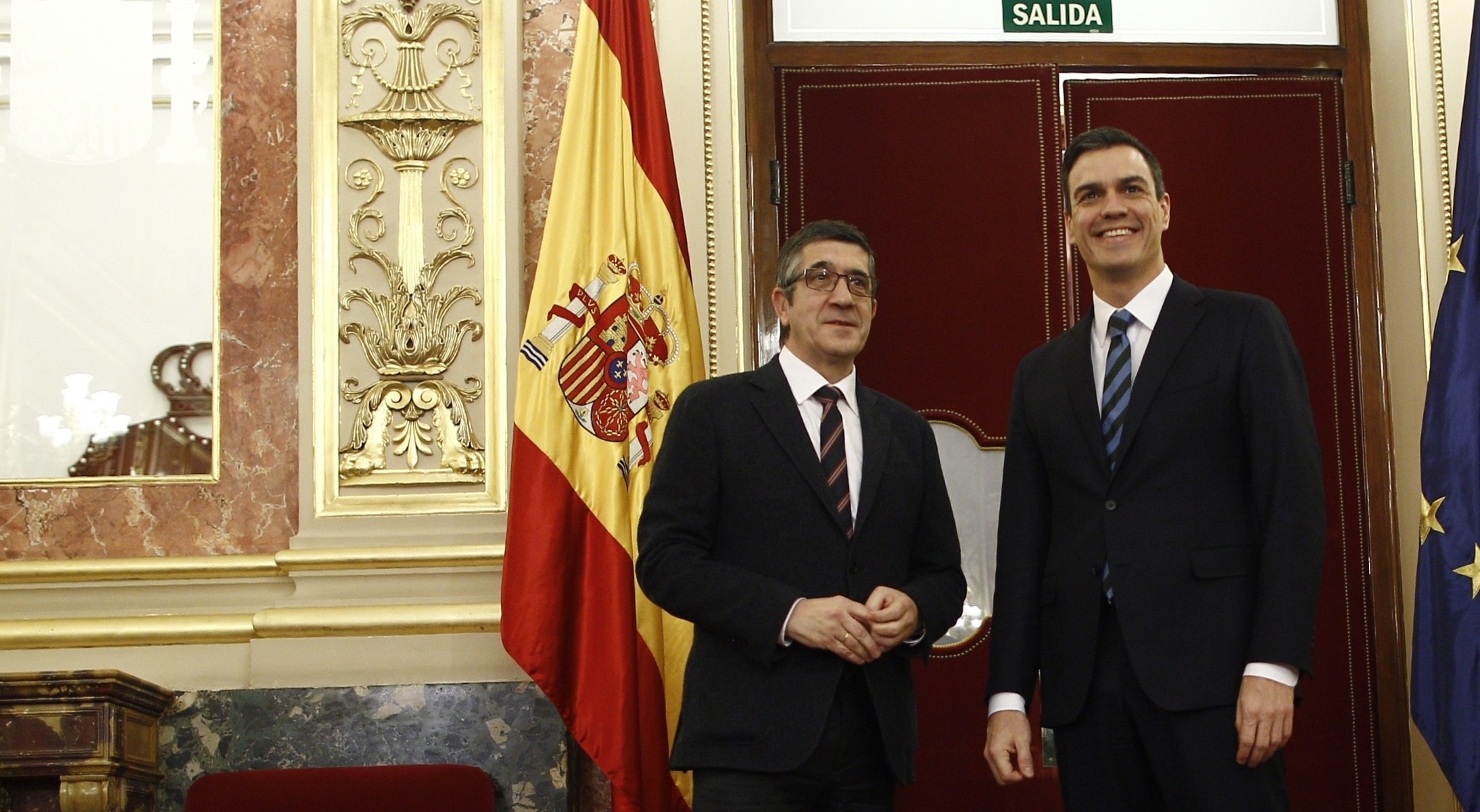 Patxi López, presidente del Congreso de los Diputados, recibe a Pedro Sánchez Fuente: Europa Press