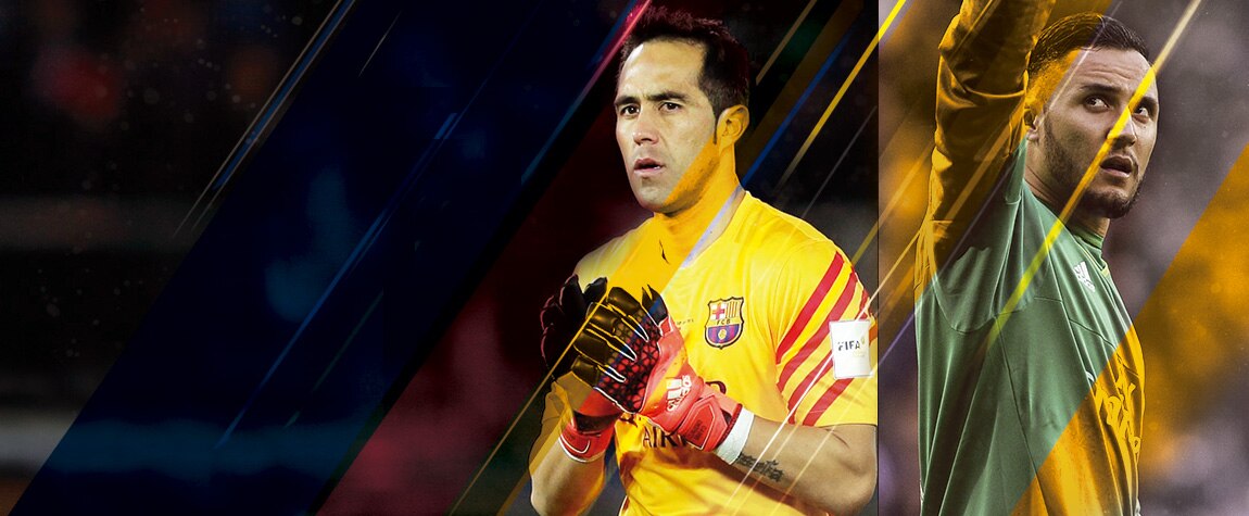 Claudio Bravo y Keylor Navas, porteros de FC Barcelona y Real Madrid Claudio Bravo y Keylor Navas, porteros de FC Barcelona y Real Madrid