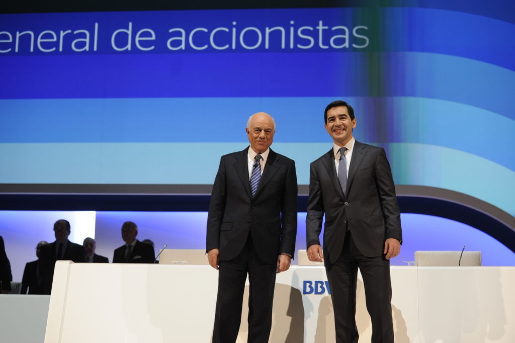 Francisco González. Carlos Torres Vila. JGA 2016. Junta General de Accionistas Francisco González. Carlos Torres Vila. JGA 2016
