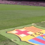 Césped del Camp Nou, estadio del FC Barcelona