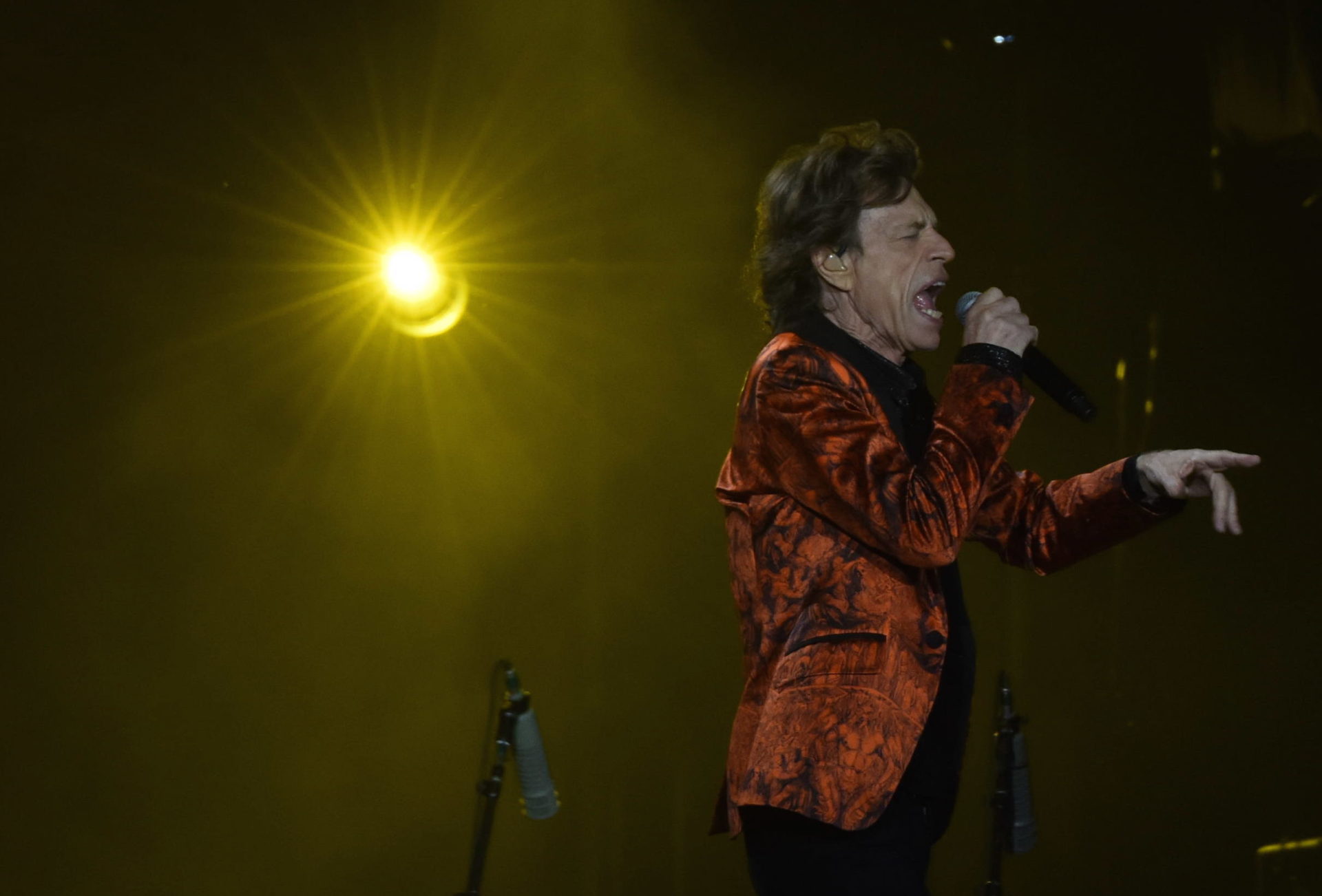 Mick Jagger durante el concierto de los Rolling Stones en el estadio Monumental de Lima.