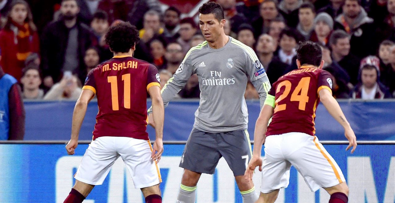 Cristiano Ronaldo, durante el partido de Liga de Campeones ante la Roma | Foto: EFE