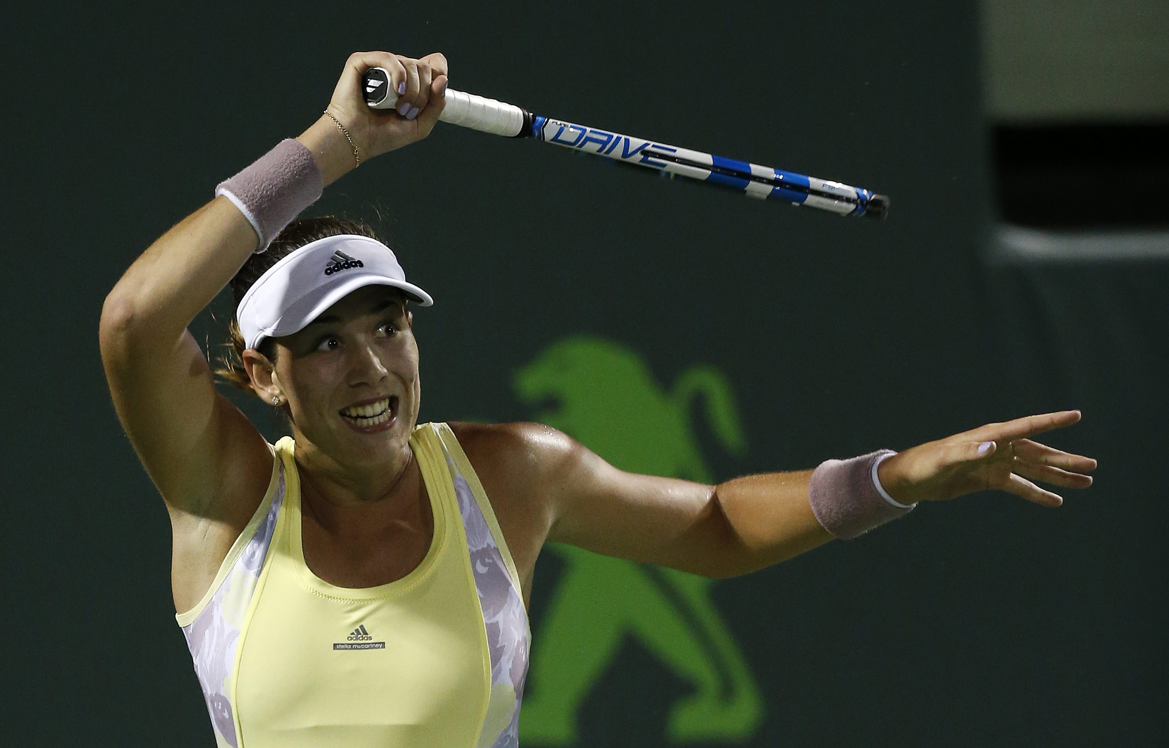 Garbiñe, durante el Open de Miami Garbiñe, durante el Open de Miami
