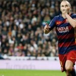 Iniesta celebra un gol anotado en el Bernabéu | Foto: EFE