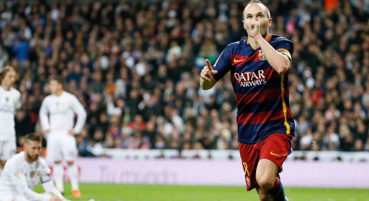 Iniesta celebra un gol anotado en el Bernabéu | Foto: EFE Iniesta celebra un gol anotado en el Bernabéu | Foto: EFE