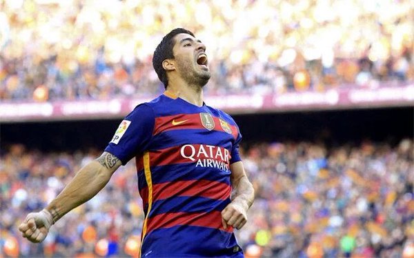 Luis Suárez celebra un gol con el Barcelona Luis Suárez celebra un gol con el Barcelona