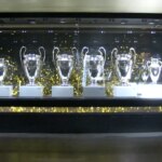 Imagen de las 10 Copas de Europa que tiene el Real Madrid en su museo