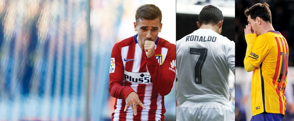 Griezmann, Cristiano y Messi, protagonistas de la jornada 32 Griezmann, Cristiano y Messi, protagonistas de la jornada 32