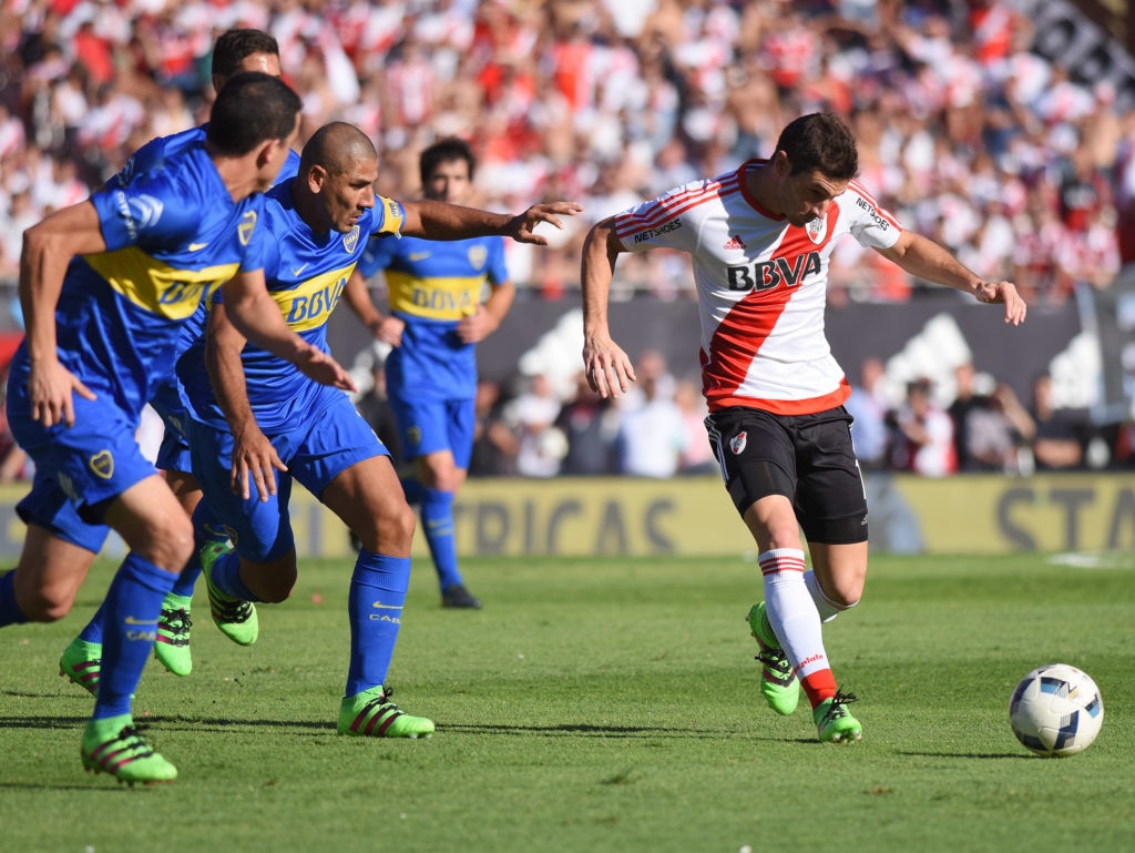 Fotografía del clásico River - Boca, equipos patrocinados por BBVA Frances Fotografía del clásico River - Boca