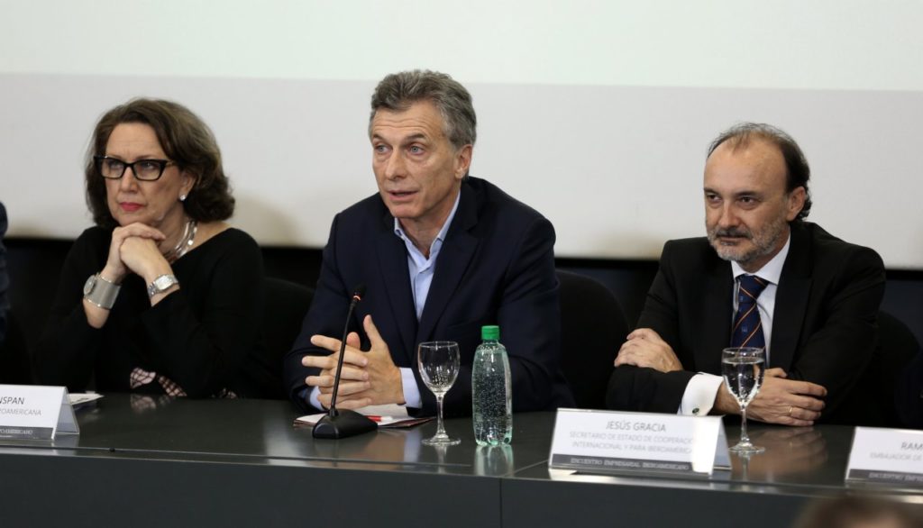 Fotografía de Mauricio Macri, presidente de Argentina, en el Encuentro Empresarial Iberoamericano en Argentina Fotografía de Mauricio Macri, presidente de Argentina, en el Encuentro Empresarial Iberoamericano en Argentina