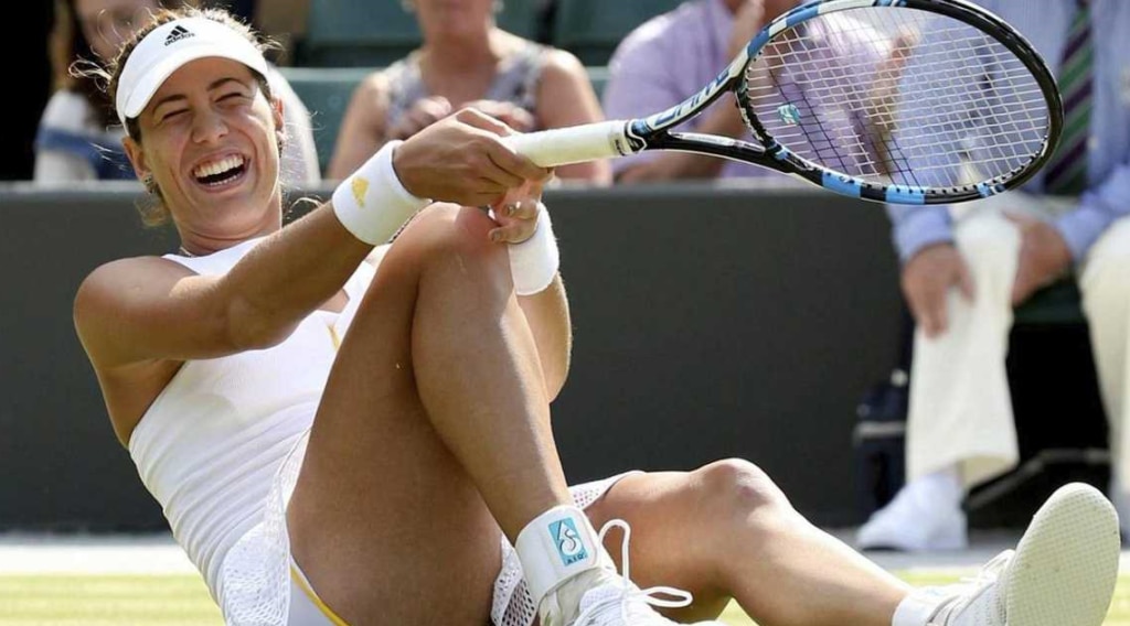 Garbiñe celebra su pase a la final de Wimbledon 2015 | Foto: EFE