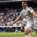 James celebra un gol con la camiseta del Real Madrid | Foto: EFE