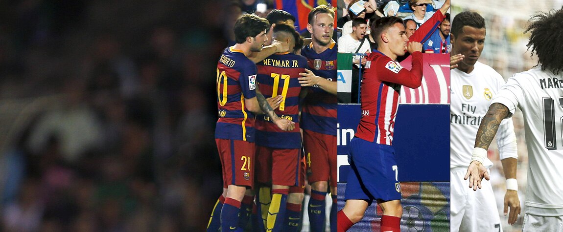 Barcelona, Atlético y Real Madrid pugnan por la Liga BBVA